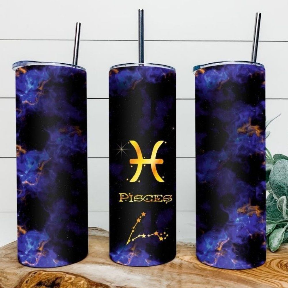 Custom 20oz Pisces zodiac tumbler!